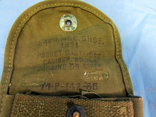 US Korean War M1 Magazine Pouch, SACO.MOC.SHOE 1951
